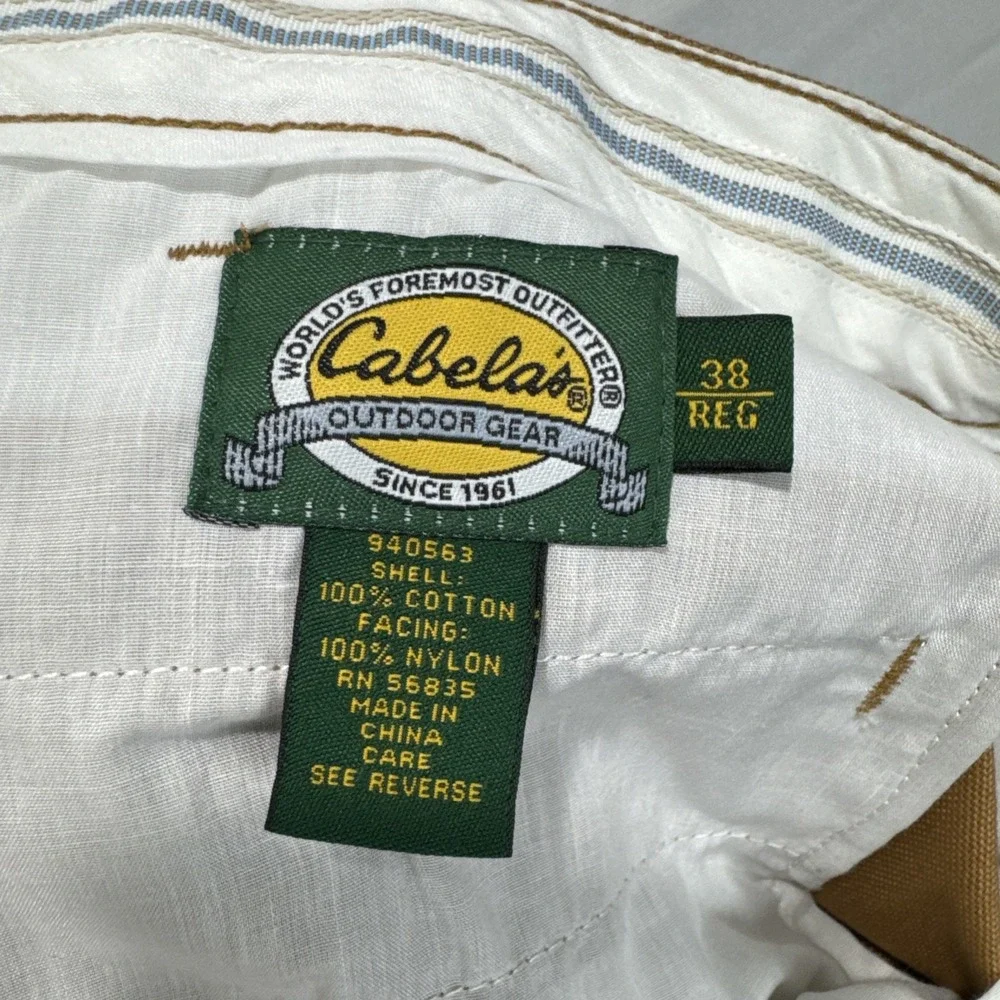 Cabela's‎ Outdoor Gear Pant Men sz 38x28 Brown Hunting Heavy Duty Nylon